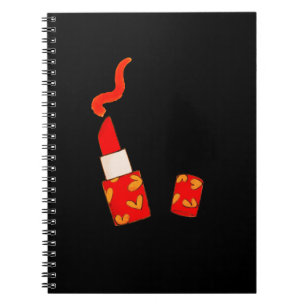 Carnet Rouge à lèvres à motif de cœur en design Pop Art