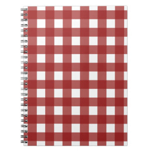 Carnet Rouge blanc En vichy chèque effectué