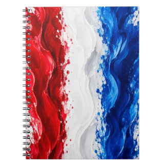 Carnet Rouge Blanc et Bleu patriotique