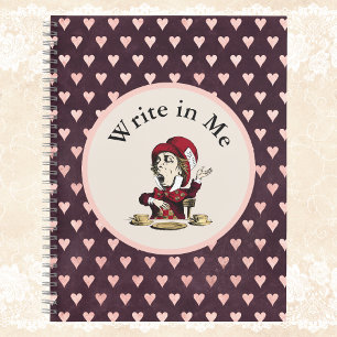 Carnet Rouge Écrire en moi Mad Hatter Alice au Pays des m