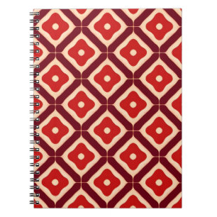 Carnet Rouge Géométrique pour École, Bureau & Créatif