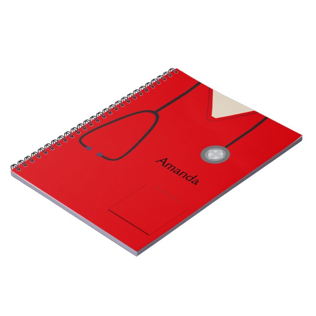 Carnet rouge Médicale Scrubs (Côté gauche)