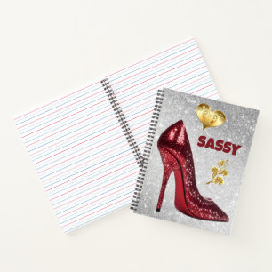 Carnet Rouge & Or en argent Chaussure haute talon  