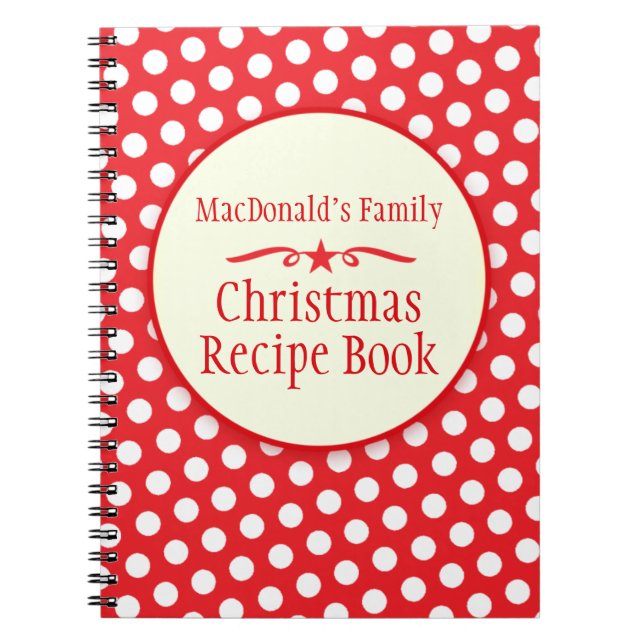 Carnet rouge pois pois de la recette familiale (Devant)