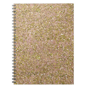 Carnet Rouge rosé et glamour doré paillettes scintillante
