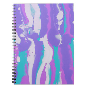 CARNET ROUGE VERT ET NOIR PEINTURE ABSTRAITE