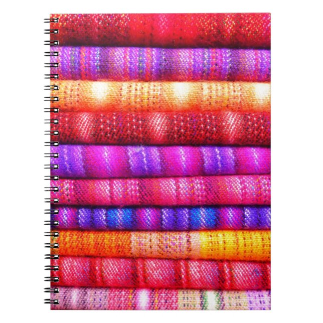 Carnet Rouleaux de tissus colorés (Devant)