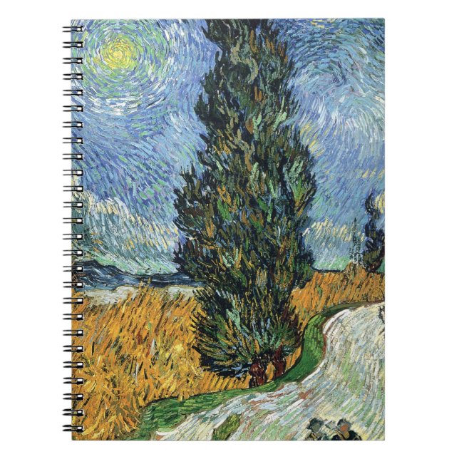 Carnet Route avec cyprès Impressionnisme de Van Gogh (Devant)
