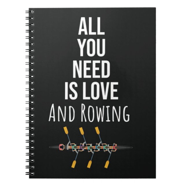 Carnet Rower Cadeaux Aviron Crew Racing Bateau Sport (Devant)