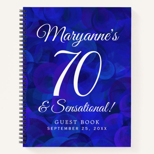 Carnet Royal Blue 70 et fête d'anniversaire sensationnell (Devant)
