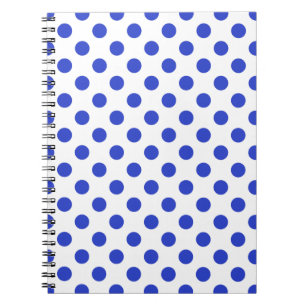 Carnet Royal blue polka dots