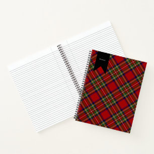 Carnet Royal Stewart Scottish Clan Tartan Plaid Motif