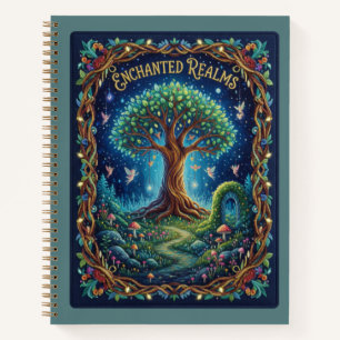Carnet Royaumes Enchantés Broderie Arbre de Vie & Fée