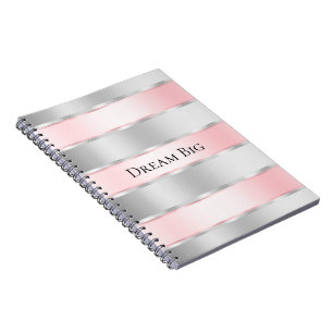 Carnet Ruban rose brillant Silver