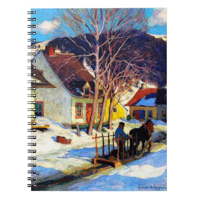 Carnet Rue du village de Québec - Oeuvre de Clarence Gagn (Devant)