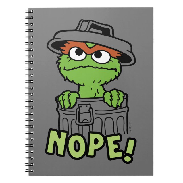 Carnet Rue Sésame | Oscar le Grouch Nope! (Devant)