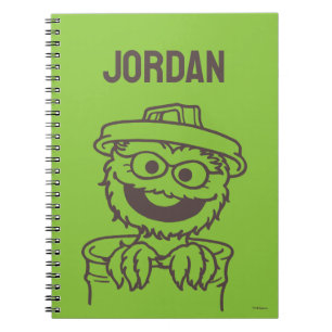 Carnet Rue Sesame Oscar le Grouch Vert brillant