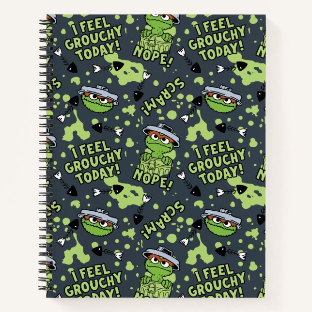 Carnet Rue Sésame | Oscar the Grouch Phrase Motif (Devant)