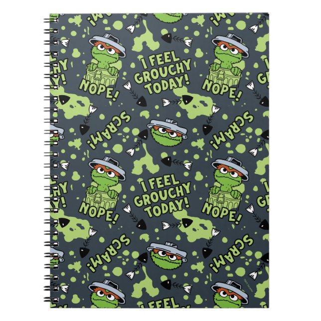 Carnet Rue Sésame | Oscar the Grouch Phrase Motif (Devant)