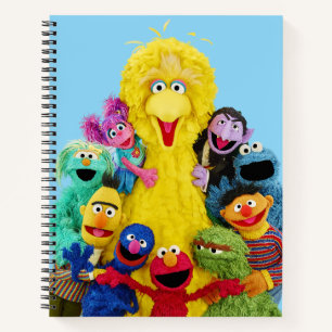 Carnet Rue Sesame Portrait de copains colorés amusants