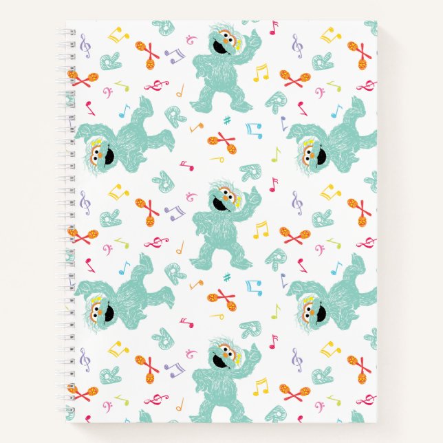 Carnet Rue Sésame | Rosita Music Scribble Motif (Devant)