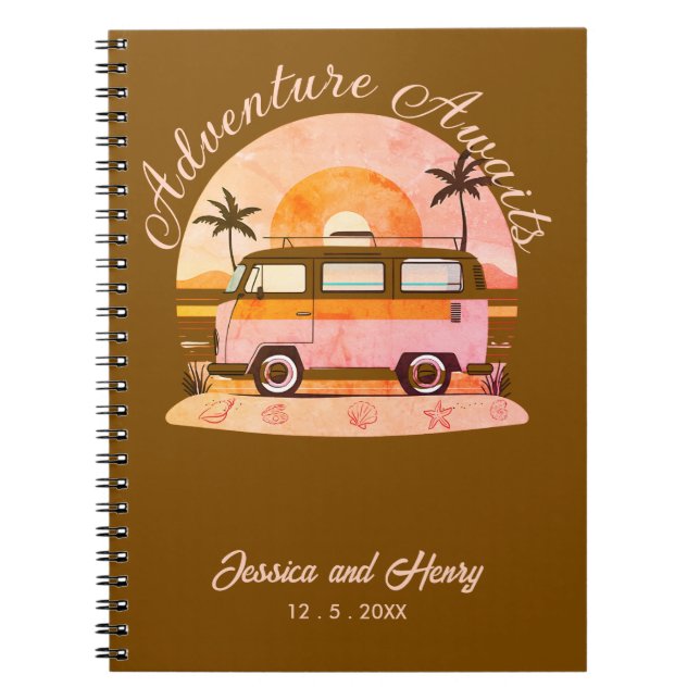 Carnet Rustic Brown Adventure attend votre voyage (Devant)