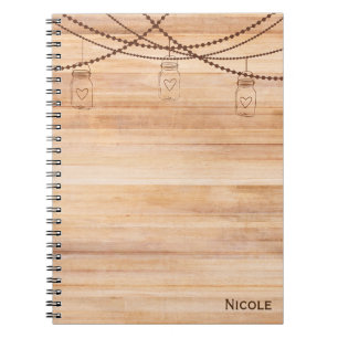 Carnet Rustic Country Bois & Mason Jarres Grange Personna