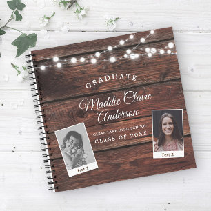 Carnet Rustic Graduation Party Modern Grange Pays Invité