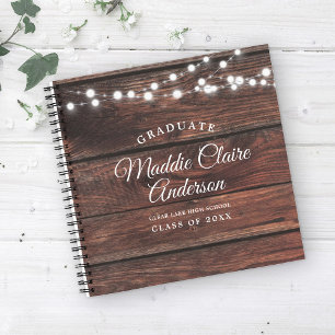 Carnet Rustic Graduation Party Modern Grange Pays Invité