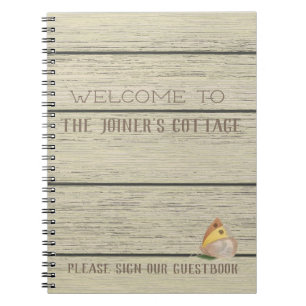 Carnet Rustic Lake Cabine Accueil personnalisé