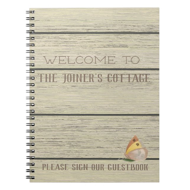 Carnet Rustic Lake Cabine Accueil personnalisé (Devant)