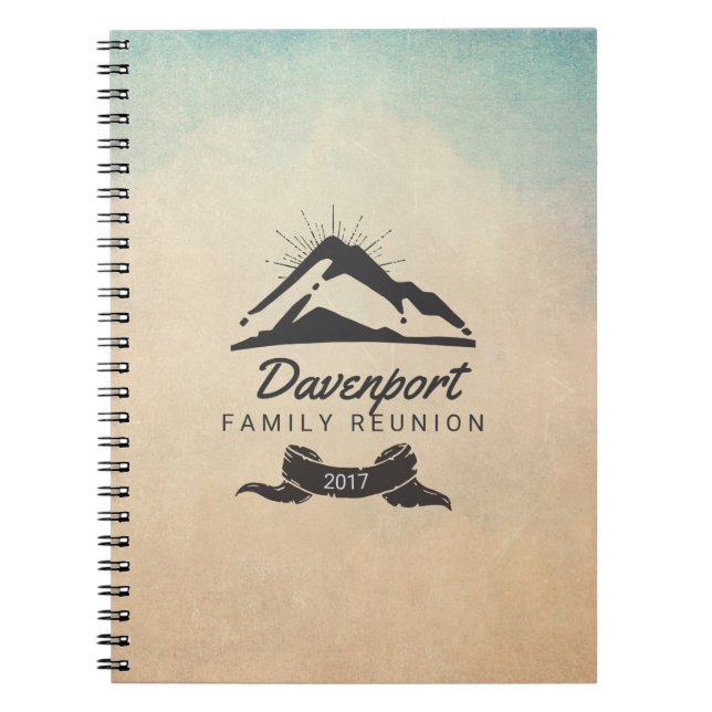 Carnet Rustic Mountain Illustration Réunion de famille (Devant)