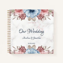 Rustique bleu rose Mariage invité Nook