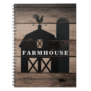 Carnet Rustique Patiné bois Noir Grange Pays Ferme