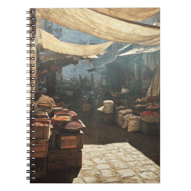 Carnet Rustique Sunlit Spice Market (Devant)