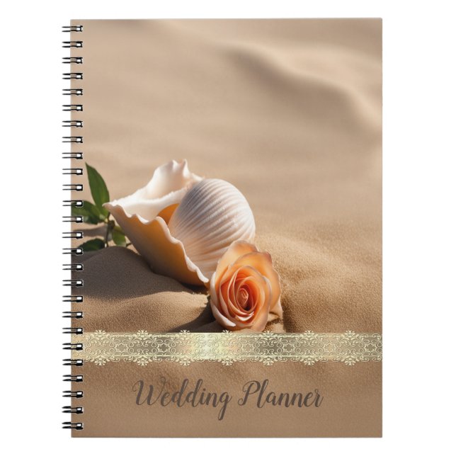 Carnet Sable Rose Coquillage (Devant)