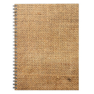 Carnet Sacoche Burlap Brown : Arrière - plan de tissu tex