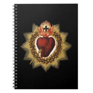 Carnet Sacré Coeur de Jésus Dévotion Catholique T-Chemise