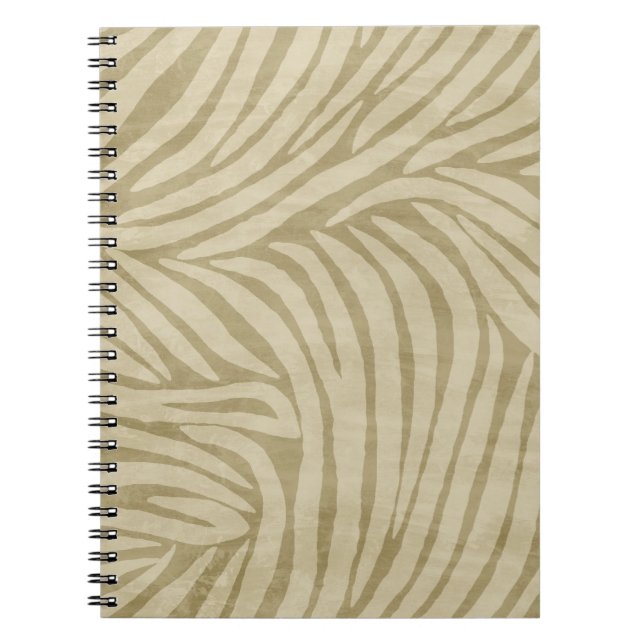 Carnet Safari Cream Zebra Poster de animal (Devant)