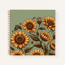 Carnet Sage et tournesols
