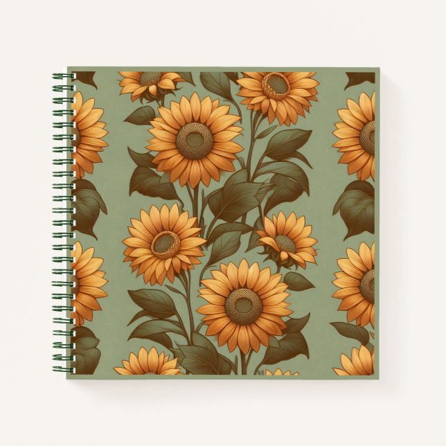 Carnet Sage et tournesols II (Devant)
