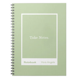 Carnet Sage Green Block Quote Classic
