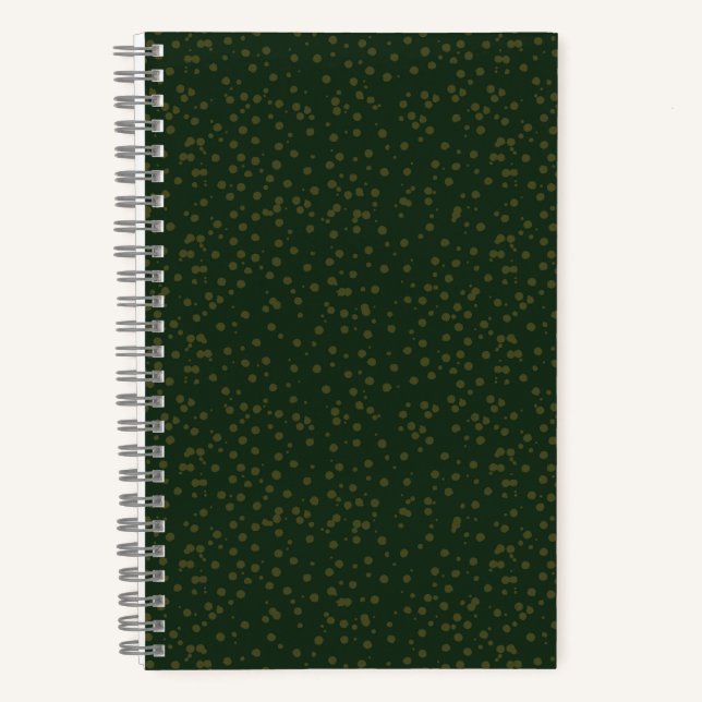 Carnet Sage Green Polka Dots Modern Pattern  (Recto)