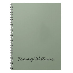 Carnet Sage Vert minimaliste Professionnel Simple