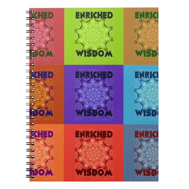 Carnet Sagesse Enrichie : Art Mandala coloré (Devant)