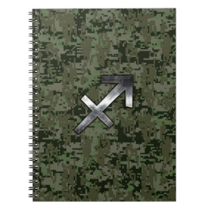 Carnet Sagittaire d'argent Zodiac Woodland Camion numériq