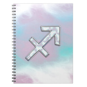 Carnet Sagittaire moderne Zodiac sur Mère de style perle