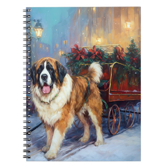 Carnet Saint Bernard Christmas Festive (Devant)