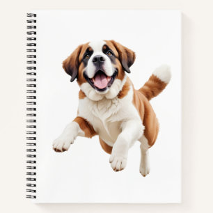 Carnet Saint Bernard Joyeux Joueur Jouer Jouer Jumping En