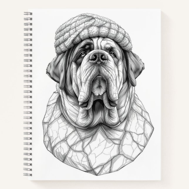 Carnet Saint Bernard Marble Statue Antique Style Notebook (Devant)